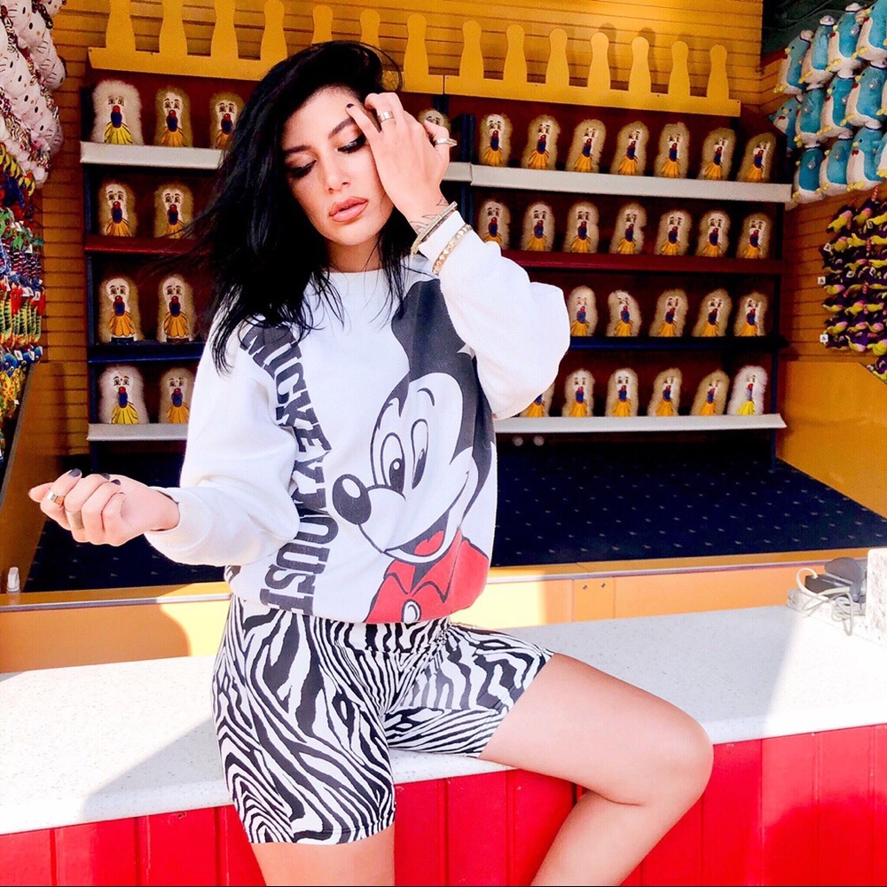 Zebra Print Biker Shorts 🦓